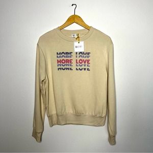 Oli & Viv More Love Graphic Pullover Jumper Sweatshirt M